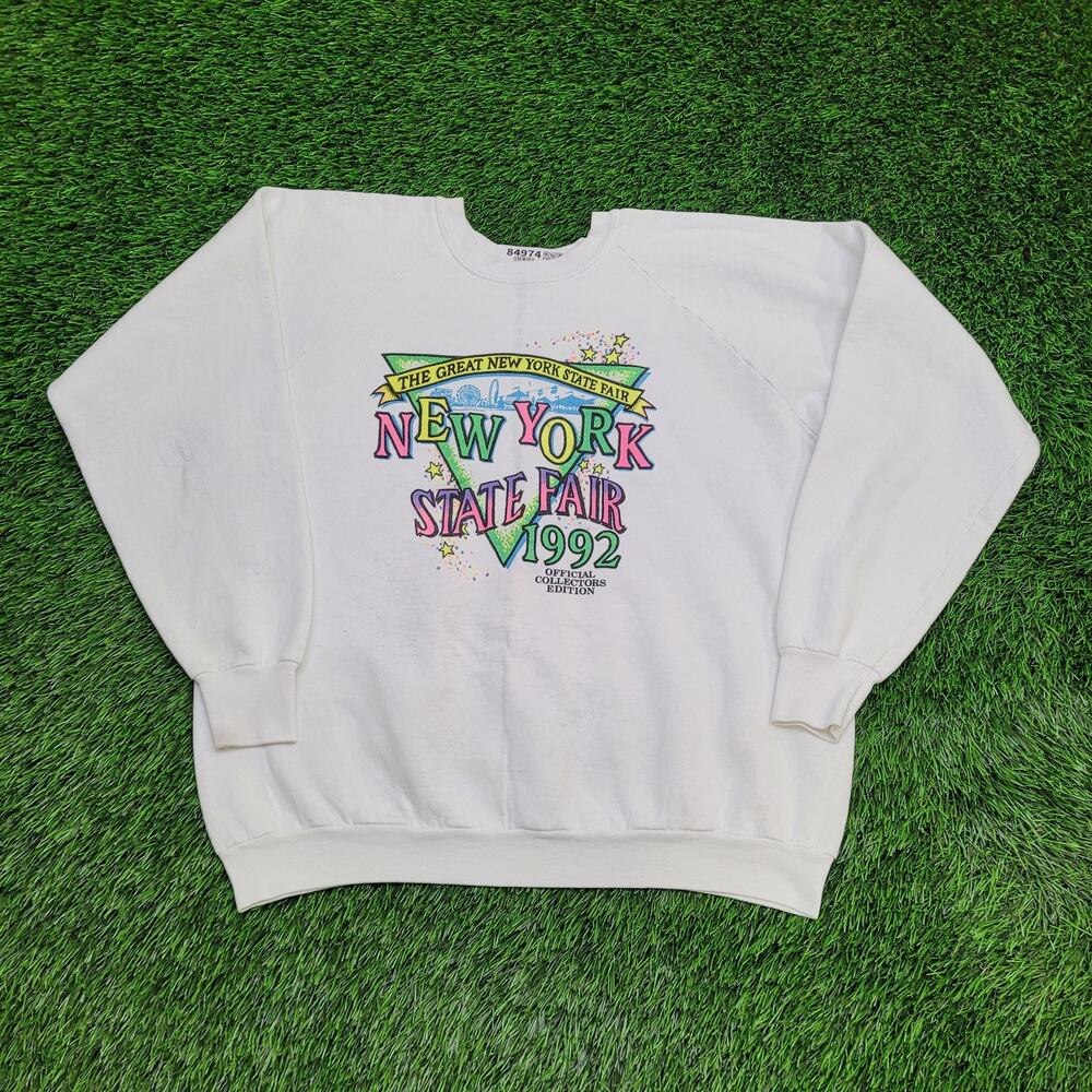 Vintage 1992 NY State Fair Sweatshirt Womens XL 22x23 Boxy